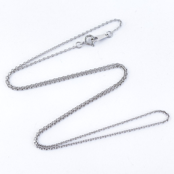 Vintage Sterling Silver 925 0.6mm Cable Chain Necklace 18" - Picture 1 of 3